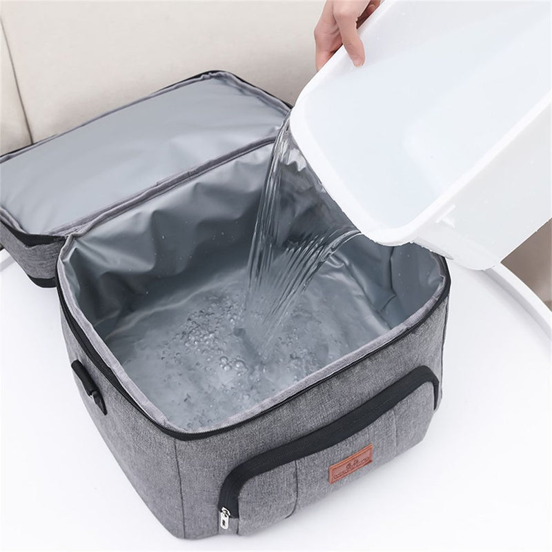 Waterproof Picnic Box Double-deck Single shoulder Lunch Bag Storage Bag