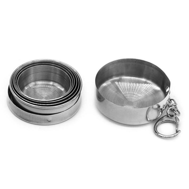 Stainless Steel Foldable Cup Outdoor Camping Travel Portable Teacup (75ml)