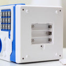 Electronic Piggy Bank ATM Password Money Automatic Save Safe Box(White Blue