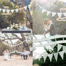 3.2m 12 Flags White Lace Flag Banner  Pennant Wedding/Birthday Party Decor