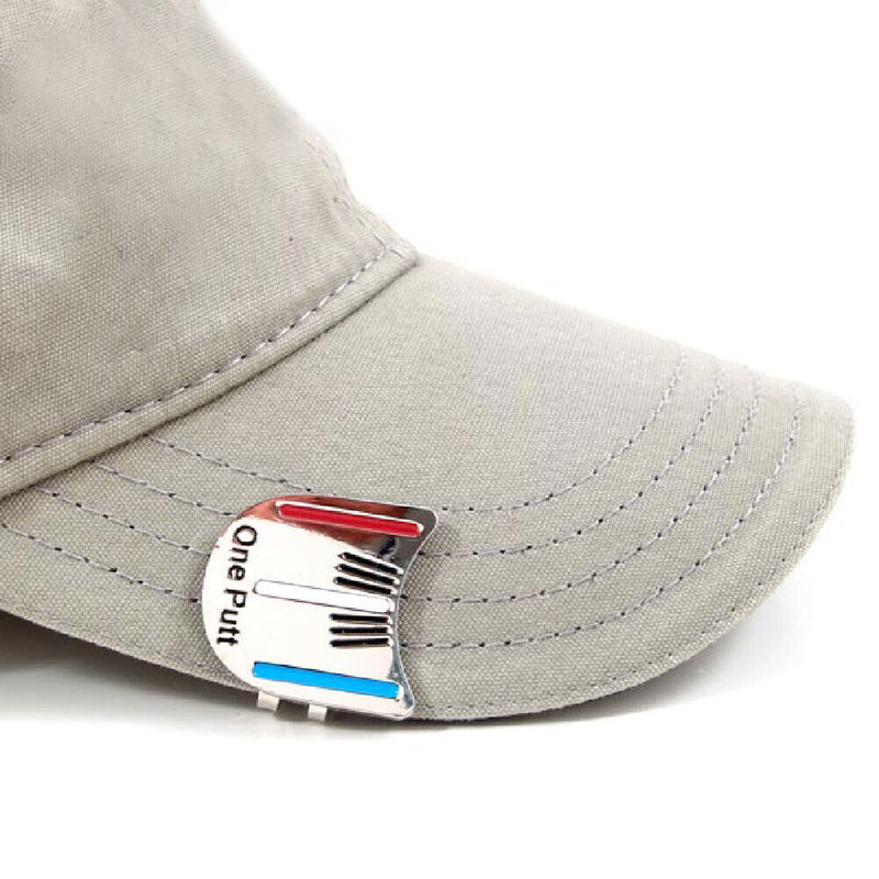 One Putt Golf Putting Alignment Aiming Tool Ball Marker with Magnetic Hat Clip