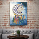5D DIY Special Shaped Diamond Painting Wolf Embroidery Mosaic Kit Bedroom Decor