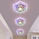 Modern LED Crystal Ceiling Lights Surface Mounted Porch Lamp (Multicolor) Newly