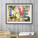 5D DIY Full Drill Diamond Painting LOVE Cross Stitch Craft Kits Home Wall Arts