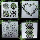 DIY Crafts Embossing Template Walls Painting Layering Stencils Scrapbooking