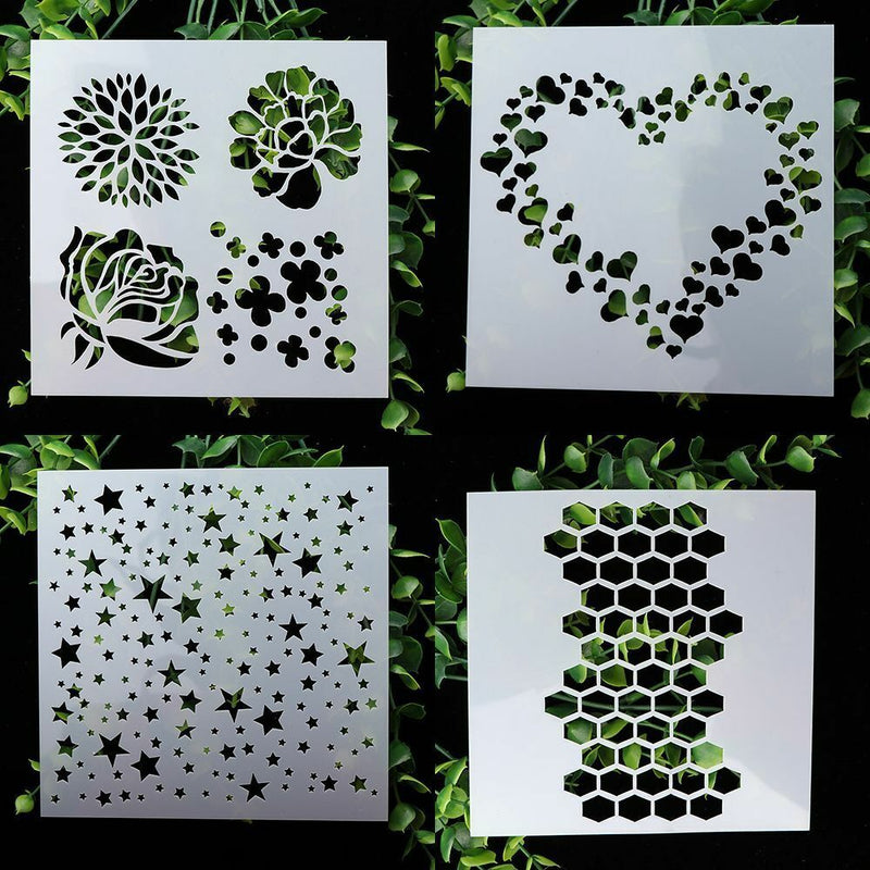 DIY Crafts Embossing Template Walls Painting Layering Stencils Scrapbooking