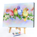 Colorful Parrot Oil Paint By Numbers Kits Canvas Picture Wall Art DIY Craft
