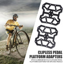 2pcs Bicycle Clipless Pedal Platform Adapters for SPD KEO Pedals (Black) Newly