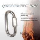 Stainless Steel Screw Lock Quick Links Chain Climbing Carabiner Hook (M10) Newly