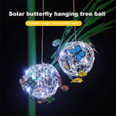 LED Solar Butterfly Ball Hanging Tree Light Outdoor Garden Yard Decor Lamp Newly