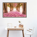 5D DIY Full Drill Diamond Painting Pink Trail Cross Stitch Embroidery Kit