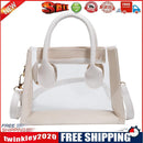 Fashion PVC Transparent Women Crossbody Bag Clear Totes Handbags (White)