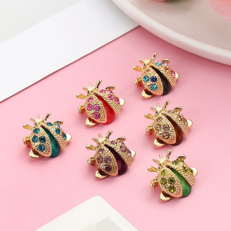 Zircon Decor Ladybug Brooches Insect Brooch Pin Animal Brooch Costume Badge Pin