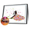 5D DIY Diamond Painting Happy Flowers Girl Cross Stitch Embroidery Rhinestones M