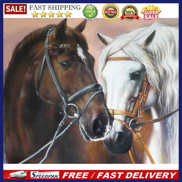(DF3784) 5D DIY Full Drill Diamond Painting Horse Cross Stitch Mosaic Kit (w1452