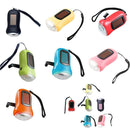 Hand Crank Solar Dynamo Torch Lamp Outdoor Emergency LED Flashlight (red)