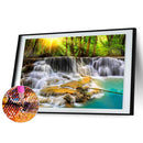 5D Full Round Drill Diamond Painting Kit River Scenery House Decor for Adults