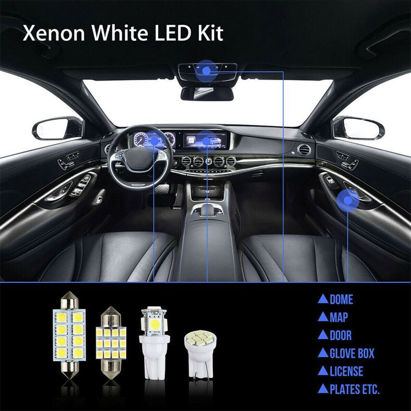 Dome Door Trunk License Plate Lamp Combo LED Inside Bulb Kit Car Interior Light