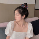 Christmas Plaid Hair Clothes Elastic Scrunchies Women Ponytail Holder Hair Ties