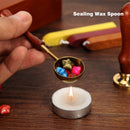 Retro Wax Sealing Stamp Metal Wax Stick Wooden Handle Sealing Wax Spoon Newly
