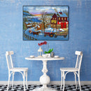 Diamond Painting 5D Full Round Drill Mosaic DIY Snow Carriage Kit Bedroom Decor