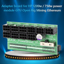750W-1200W Power Supply Breakout Board 10 Ports PCIe 6 Pin for DPS-800GB A Newly