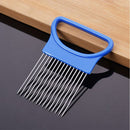 Steel Fruit Vegetable Slicer Onion Needle Onion Fork Meat Slicers Tomato Cutter