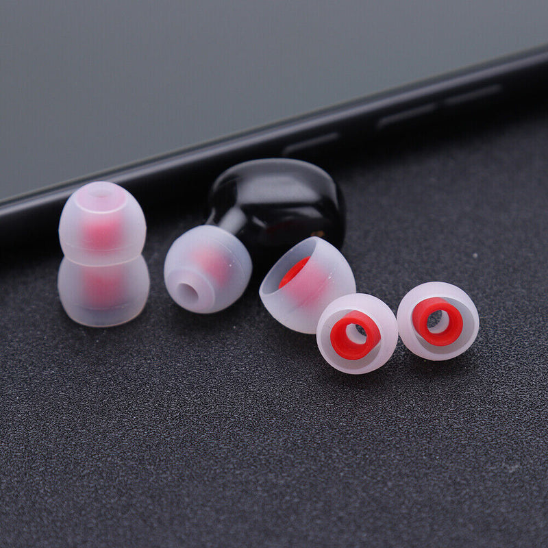 6pcs In Ear Earphone Silicone Earbuds Replace for KZ Headset (White+Red) Newly