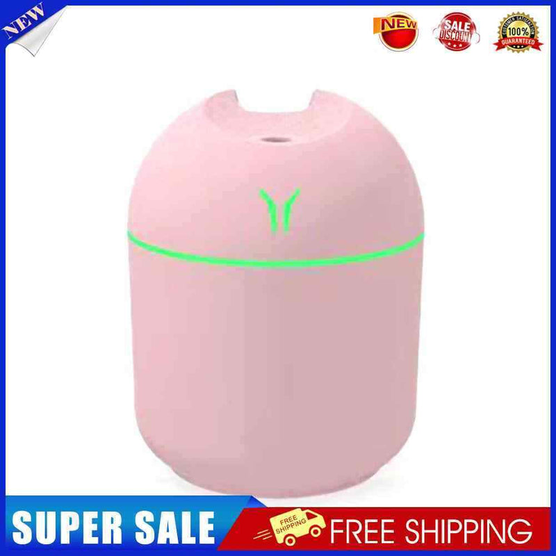 Ultrasonic Air Humidifier Aroma Sprayer USB Essential Oil Diffuser (Pink)
