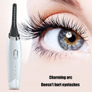 Long Lasting Electric Heated Eyelash Curler Applicator Makeup Tools (White)
