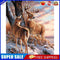 Frameless Oil Paint By Numbers Snow Deer DIY Canvas Picture Craft Kits
