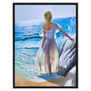 Full Embroidery Seaside Girl DIY Printed Cross Stitch Kit 11CT Needlework Sets