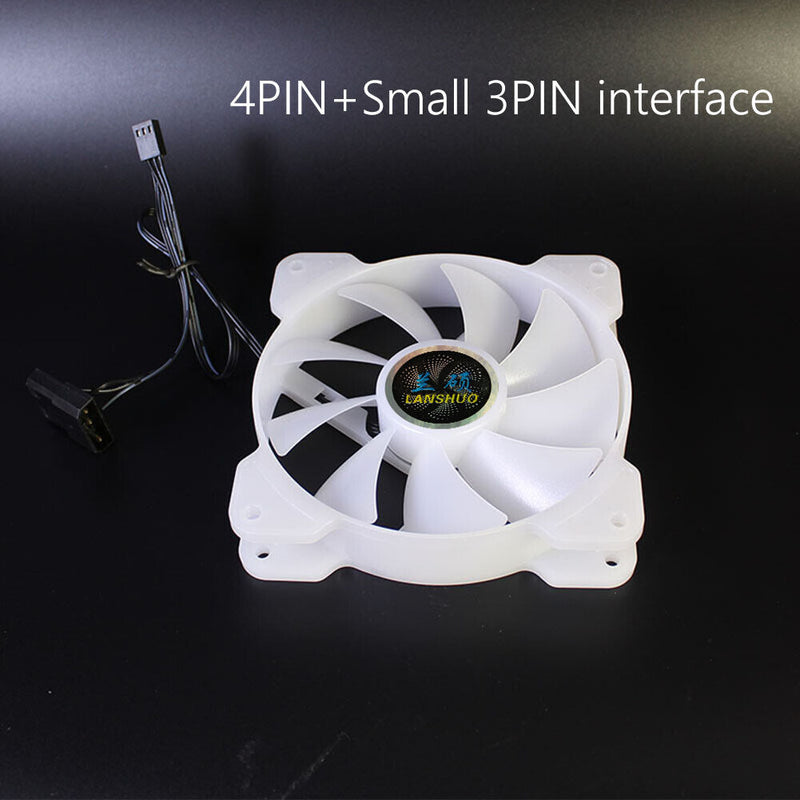 Lanshuo 120mm Case Fan RGB Silent Cooler 1300RPM PC Case Cooling Ventilador