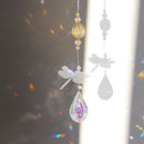 Crystal Wind Chimes Chandelier Rainbow Dragonfly Beads Hanging Decor (6)