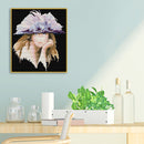 14CT Full Cross Stitch Purple Hat Lady Stamped DIY Embroidery Kits Crafts