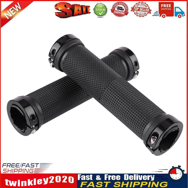 1pair Cycling Skid-Proof Grips Anti-Skid Plastic Bicycle Handlebar (Black) Newly