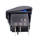 For Boat Marine ATV UTV Dual Blue Backlit ROOF LED LIGHT BAR Rocker Switch 5 Pin