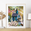 Handmade Lily Bird 5D DIY Full Round Drill Drawing Kit Diamond Painting Ornament