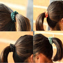 Color Elastic Girl Fashion Ponytail Holder Dot Print Scrunchie Hair Band Rope