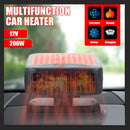 1*Car Windshield Heating Cooling Fan 12V 200W Quick Heater Defroster Demister~