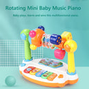 Rotating Mini Baby Music Piano Light Sound Educational Cognition Learn Keyboa