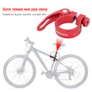 MTB Bike Road Quick Release Seat Post Clamp Saddle Tube Clip (Red 31.8mm)