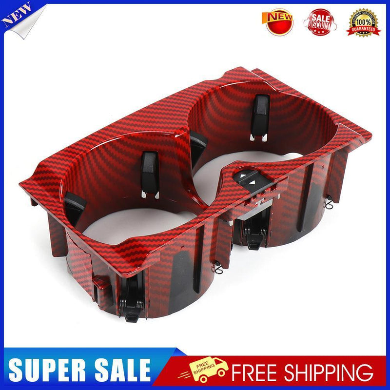 Car Center Console Water Cup Holder for Mercedes W212(Red carbon fibre)