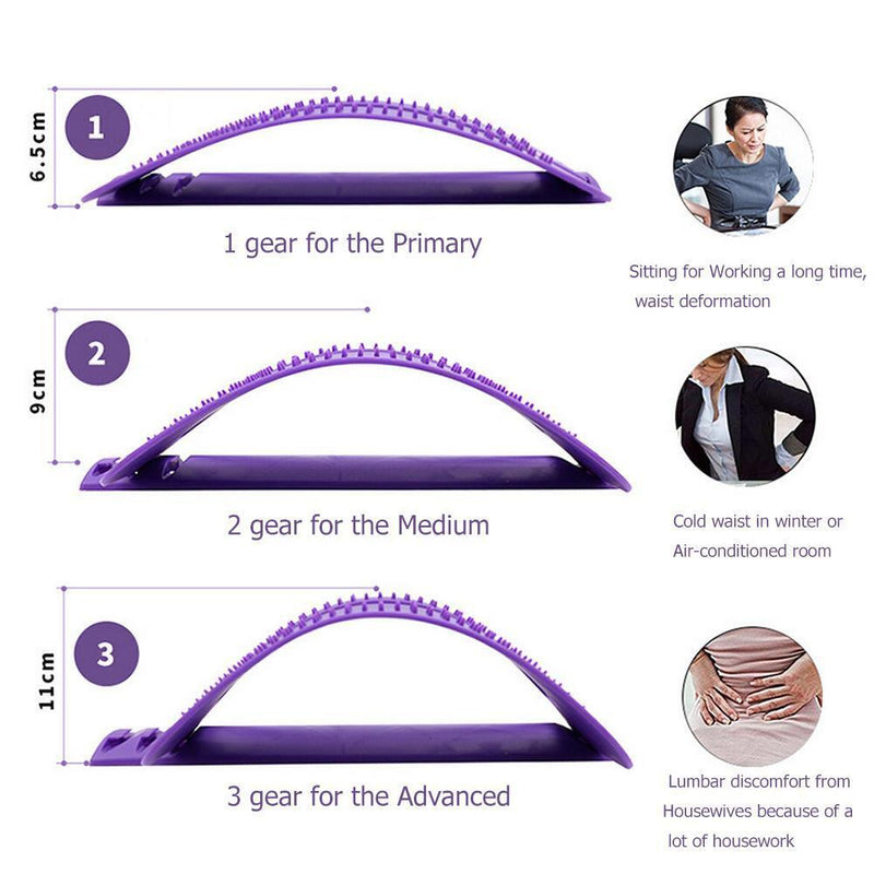 Stretch Equipment Back Massager Magic Stretcher Fitness Lumbar Support (W1)