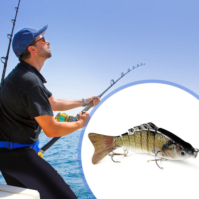 Multi Jointed Swimbait Wobbler Bass Pike Saltwater 7 Segments Fishing Hard