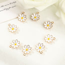 Enamel earring charms Flower Pendants Flower Charm Daisy Charm Daisy Flower