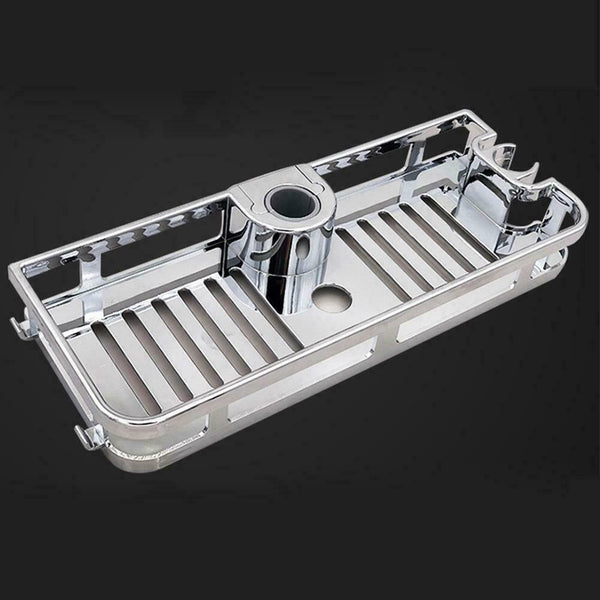 Bathroom Shelf Shower Pole Storage Rack Organiser Tray U Holder K C0H6