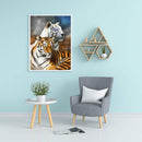 Fierce Tiger 5D DIY Diamond Painting Kits Full Round Drill Wall Decor Art Crafts