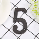 Metal Digital Number Cast Iron House Sign Doorplate DIY Cafe Wall Decor (5)