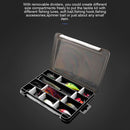 Fishing Tackle Box with Removable Baffle Fishing Hook Storage Case (Black) Newly